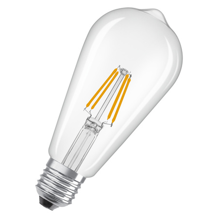 LED-Lampe ST64 E27 3.4W = 40W 470lm 2700K Warm 300° Glühfaden STAR CLASSIC Osram