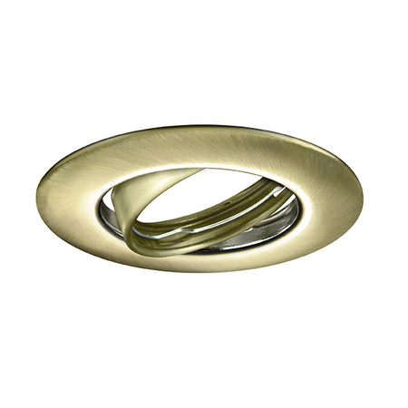 Set mit 3 x OPIN GOLDLUX (Polux) beweglicher Halogenlampe rund Metall Patina MR16 GU10