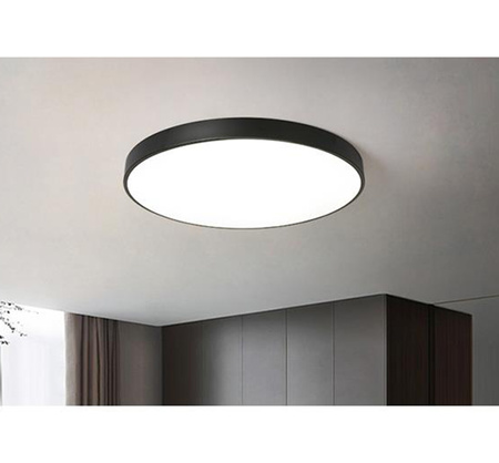 Decken LED Deckenleuchten, Wandleuchte, rund, 3300 lm, 40 W, 4000 K, IP22, Schwarz