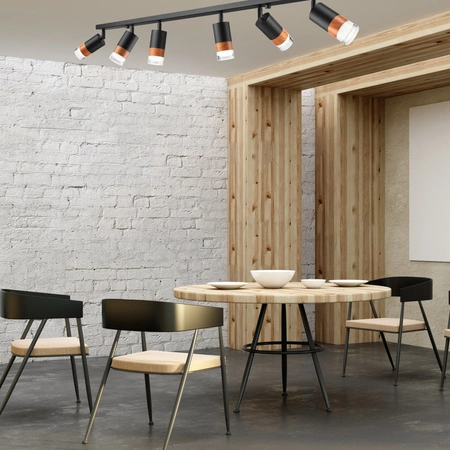 AURORA Deckenleuchte 6xE27 Schwarz LM-6.151 Lamkur