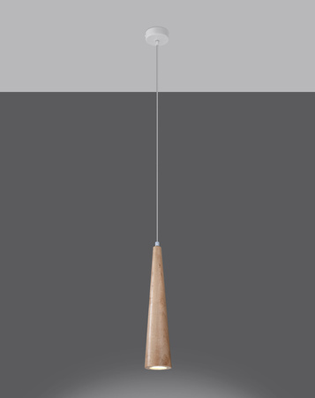 SULA GU10 Hängende LED-Deckenleuchte Naturholz SOLLUX