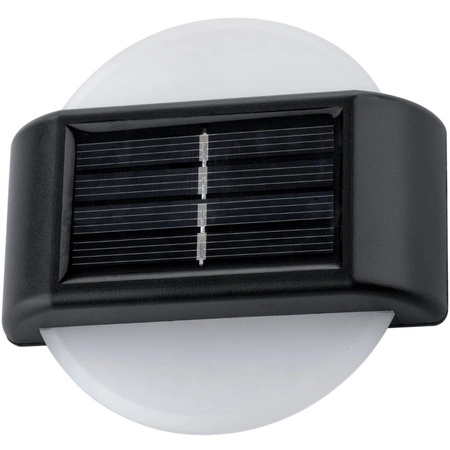 Set mit 2x Solar Garten Lampe LED Fassade Wandlampe Top Down Kreisförmige Leuchte