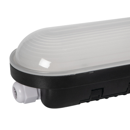 LED 38W 6080lm 4000K Neutral 110° IP65 IK08 Rechteckige Anbauleuchte Schwarz MAH Kanlux