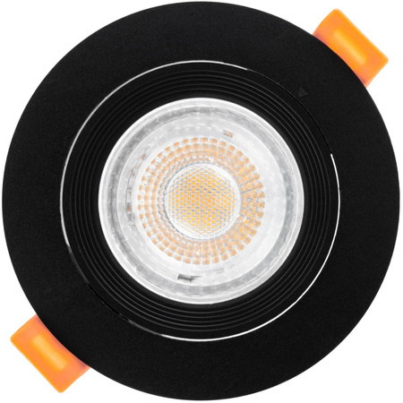 Einbaustrahler GU10, MR16 Einbauspot HALOGEN Runde beweglich Schwarz VENTUS LUMILED