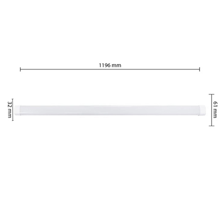 LED-Langfeldleuchte 36W 3820lm 4000K Neutral 120° Weiß Flat Masterled
