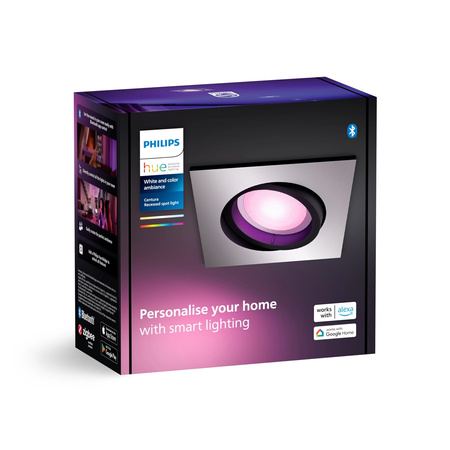 LED-Einbauleuchte 4.2W 400lm IP20 Weiß und Farbe Ambiance RGB + TW Aluminium Smart SMART Zigbee Bluetooth Centura Philips HUE