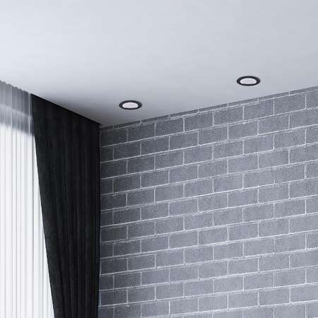 Deckeneinbauleuchte ZOE LED 4.8W 4000K Rundes Netz weiß + schwarzer/silberner Ring