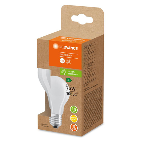 LED Lampe E27 A60 5W = 75W 1055lm 3000K Warm 300° LEDVANCE Ultra Efficient