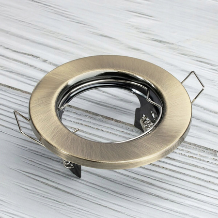 Einbaustrahler GU10, MR16 Einbauspot HALOGEN Runde Fest Antik Blech ARDALI LUMILED