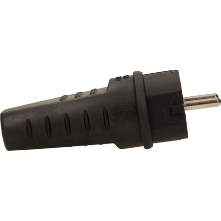 Gummi-Netzstecker 16A 230V IP44 gerade mit Erdung hermetischer Uni-Schuko