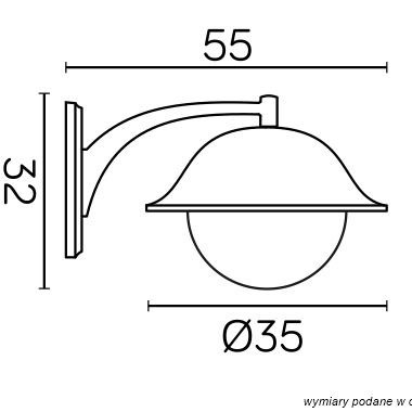 Außengarten-Fassadenlampe LED-WANDLAMPE Prince Max K 3012/1/O-BD E27 Su-Ma