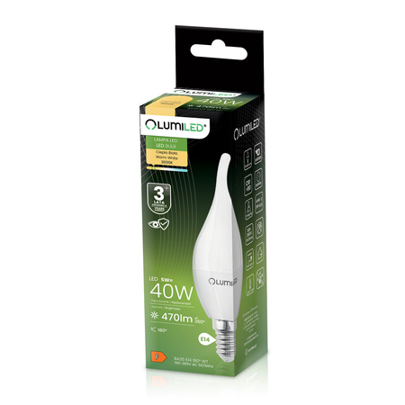 6x LED-Lampe E14 Kerze BA35 5W = 40W 470lm 3000K warmweiß 180° LUMILED