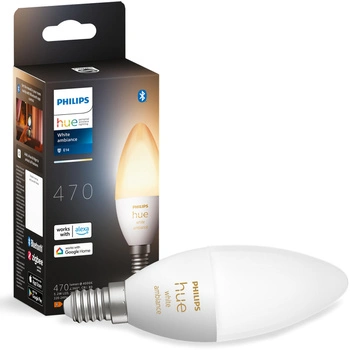 LED-Kerze E14 B39 4W CCT PHILIPS HUE White & Ambiance Bluetooth Zigbee Glühbirne