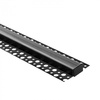 Aluminium-LED-Profil für Gipskartonplatten REGIPS breit unter Fliese Schwarz 1m mit transparentem Diffusor für LED-Streifen + Kappen GNS Ecolight Serie