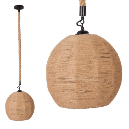 BOHO geflochtene Jute Decke Pendelleuchte für LED E27 Kugel