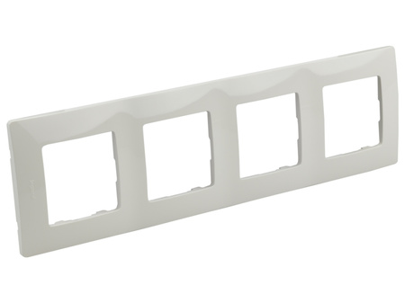 Vierfachrahmen für Lichtschalter und Steckdosen weiß LEGRAND NILOE
