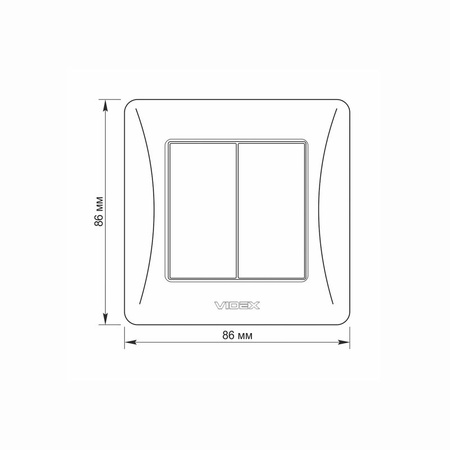 2fach 2fach Schalter 10A Aufputz Weiß BINERA VIDEX