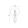 LED-Lampe E14 Ball 4W 470lm 3000K Warm 360° Filament Line Kobi