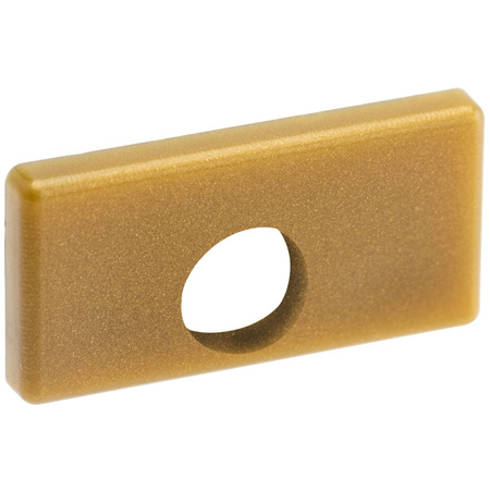 Endkappe für Aufputzprofil MINI Aufputz mit Loch Kunststoff, Gold LUMILED