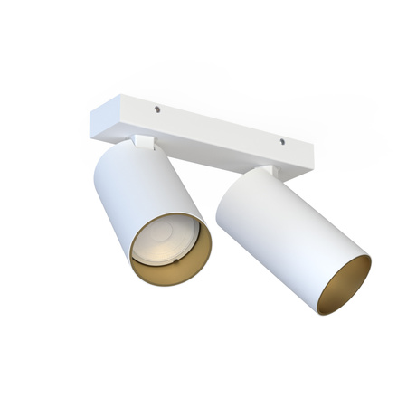 MONO II Deckenleuchte 7774 Nowodvorski Weiß-Gold 2xGU10 Anbauspot Reflektor Modern