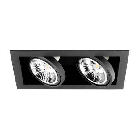 Unterputz-Halogen-Bewegliche Leuchte 2xGU10 ES111 Rechteckig Schwarz