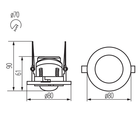 MERGE ADJ-O Bewegungsmelder Weiß 800VA IP20 Kanlux