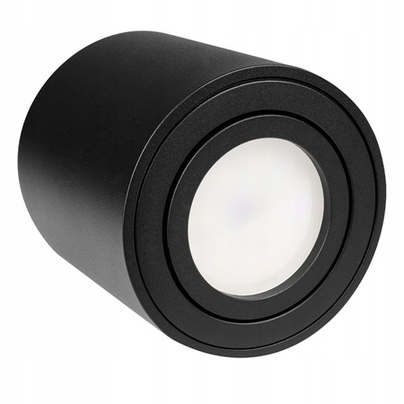 Aufputz Halogen Tuba Reflektor Spot GU10 Rund Beweglich Schwarz Masterled