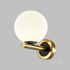 Wand Wandleuchte Aufputz G9 Schwarz Gold Globe Elegance Kobi