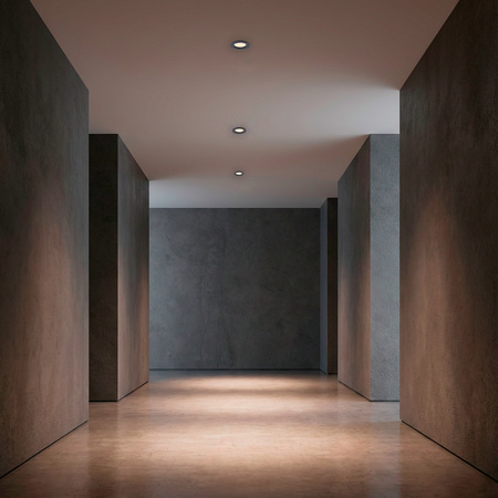 ARDALI runde, fest eingebaute Halogenleuchte Graphitblech MR16 GU10 LUMILED