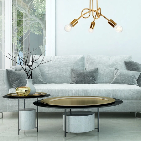 CAMILLA 3xE27 Gold Loft-Deckenleuchte LM-3.79 Lamkur