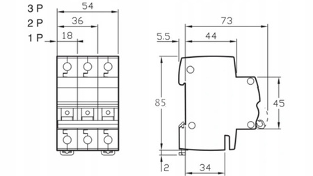 Lasttrennschalter 2P 40A IP20 415V Schneider
