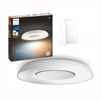 LED Plafond STILL Weiß 22.5W CCT PHILIPS HUE Bluetooth Zigbee Deckenleuchte + Dimmer Schalter