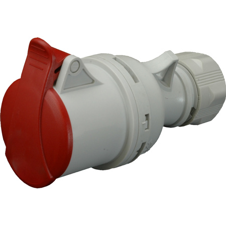 Tragbare Steckdose 32A 400V 5P IP44 hermetisch mit Abdeckung und Griff