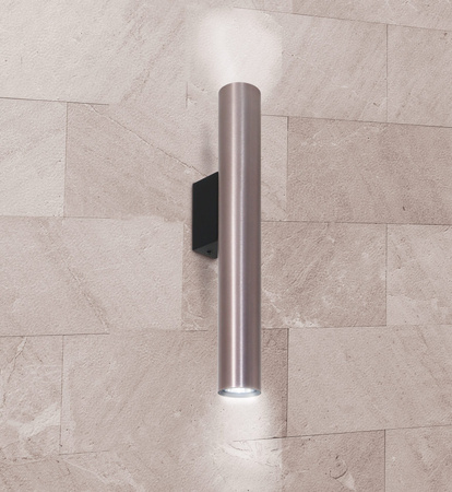 Wandleuchte Außenfassadenleuchte 2 x GU10 Grau LUNGOMARE Sanico Goldlux