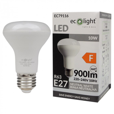 LED-Reflektor-Glühbirne R63 E27 10W 900lm 4000K Neutral Ecolight