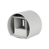 LED-Wandleuchte 6W 3000K IP65 Up/Down Einstellbarer Lichtwinkel Grau Rund BRIDGELUX CHIP VT-756 V-TAC