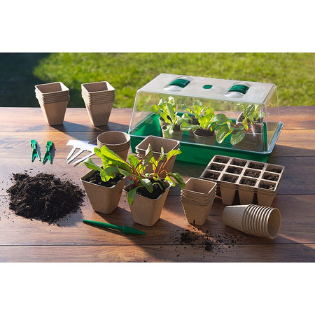 Satz von 10x Torf Palette 3x4 15,5 x 11,5 cm für Seedling Seeding Quilting Biologisch abbaubar Quadrat