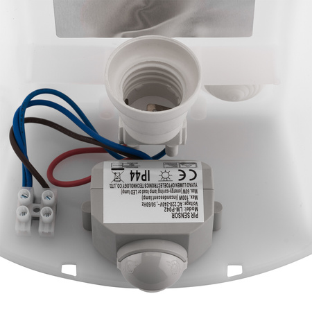 Wandleuchte Außen E27, Garten-Wandleuchte IP44 Schwarz mit Bewegungs- und Dämmerungssensor NIGELLA LUMILED