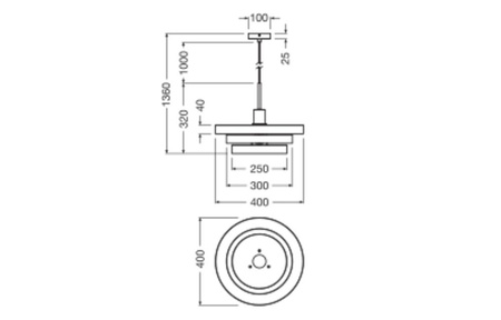 Dekorative Decke Pendelleuchte E27 Überhang Blau Rosa Dekor Ledvance