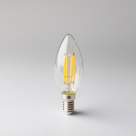 LED-Lampe Kerze B35 E14 6W 720lm 2700K warmweiß FILAMENT Ecolight