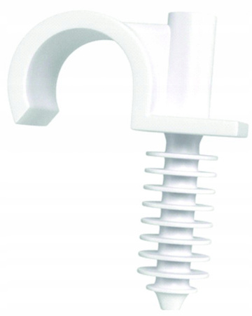 Einzelhaken-Montagehalter RING-20 Weiß 50 Stück ECOLIGHT