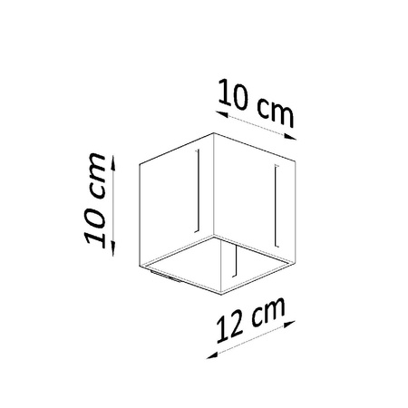 LED PIXAR G9Wandleuchte Oben Unten Cube Grau SOLLUX