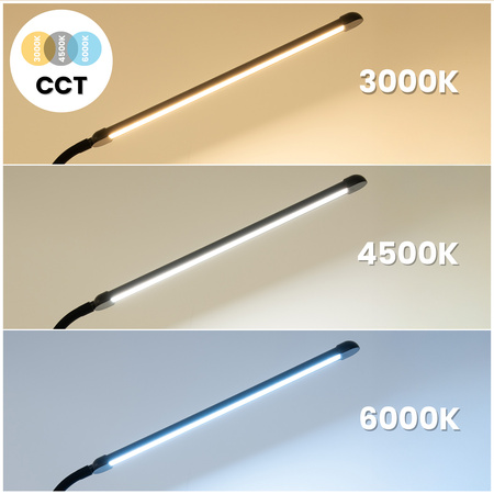 LED 14W CCT Dimmbare Stehlampe mit Höhenverstellung LONGA 2 Schwarz LUMILED