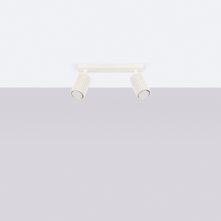 Tuba Spot Reflektor Deckenleuchte 2x GU10 Beige Carbon Deep Space SL.1599 Sollux