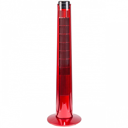 Säulenventilator Röhrenluftzirkulator Standventilator Rot 92 cm 45 W + Fernbedienung