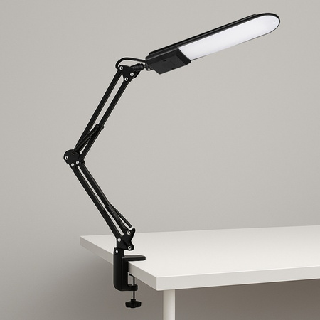 LED Zeichnung Schreibtischlampe 7W 480lm 4500K 120° Schwarz mit Halterung