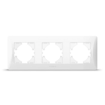 Horizontaler Steckdosenrahmen Dreifach-Aufputz weiß BINERA VIDEX