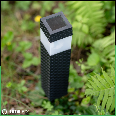 Solar-LED-Lampe, Solar Gartenleuchten mit Dämmerungssensor IP44 4000K PASCAL LUMILED