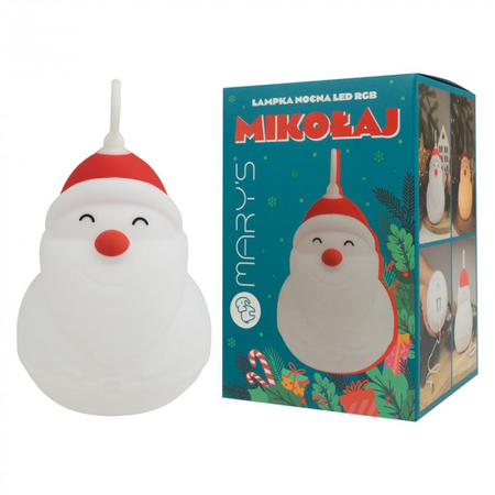 Kinder-LED-Nachtlicht 1W 3000K Warm + Multicolour RGB Wiederaufladbar 1000mAh Weiß MIKOLAJ MARY'S