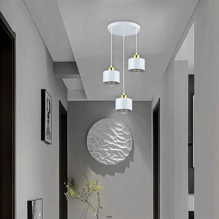 Masterled 3x E27 Rund Weißgold Elza Pendelleuchte